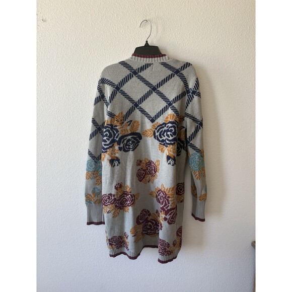 Vintage Wrangler Women’s Knitwear Cardigan Retro Pattern Grey Size Medium - Picture 3 of 4